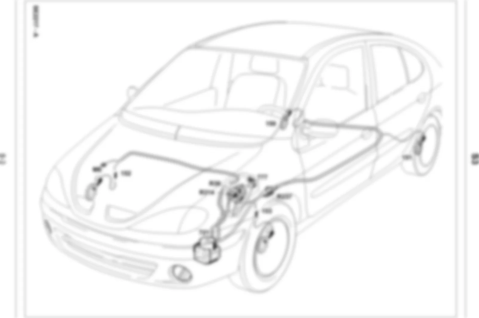 Электросхема ФАРЫ ПОСТОЯННОГО СВЕТА для Renault Megane Scenic I 2000 ...